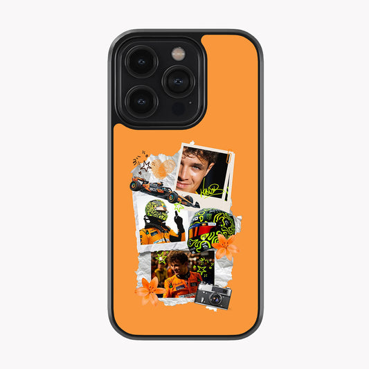 Lando Norris McLaren Collage Glass Case