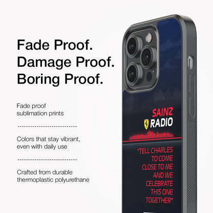 Carlos Sainz Radio Glass Case