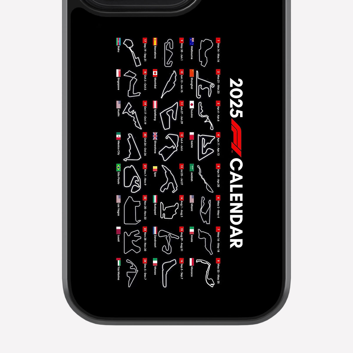 2025 Calendar Glass Case