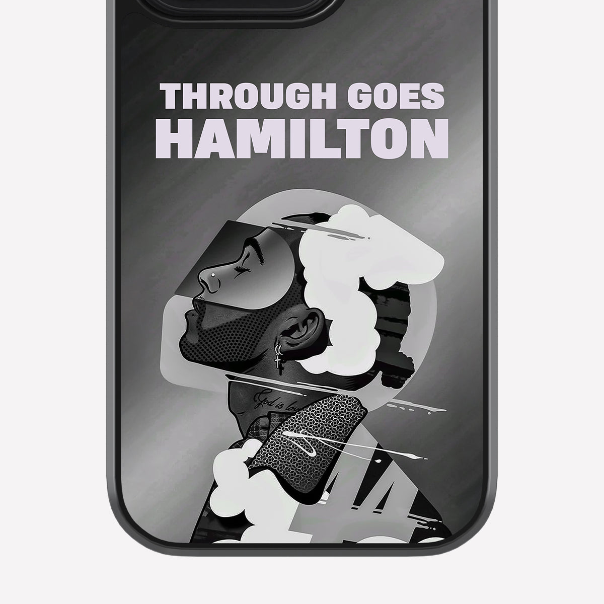Lewis Hamilton B&W Glass Case
