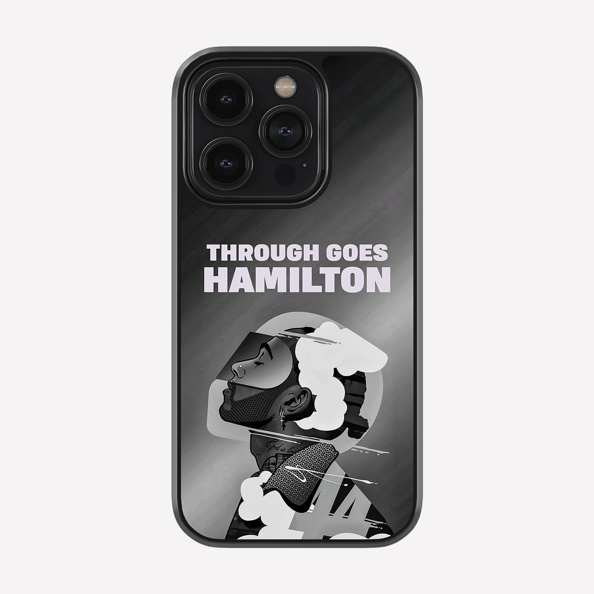 Lewis Hamilton B&W Glass Case