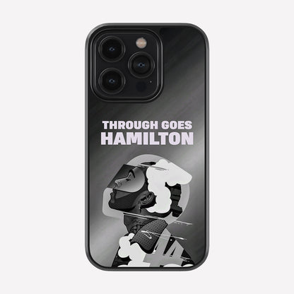 Lewis Hamilton B&W Glass Case