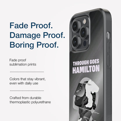 Lewis Hamilton B&W Glass Case
